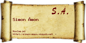 Simon Ámon névjegykártya